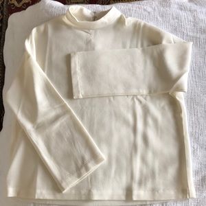 White silk Madewell blouse